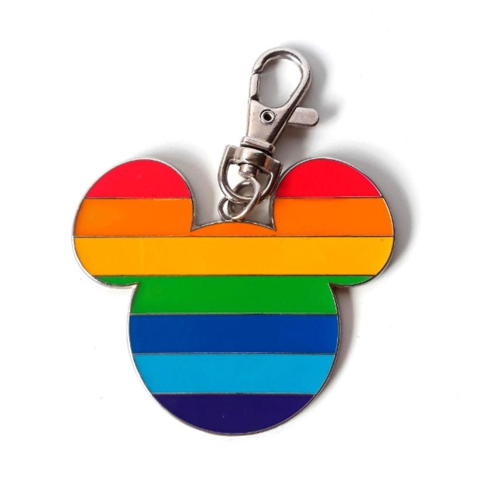 Disney Parks 2013 Rainbow Mickey Head Keychain